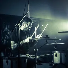 Playing drums